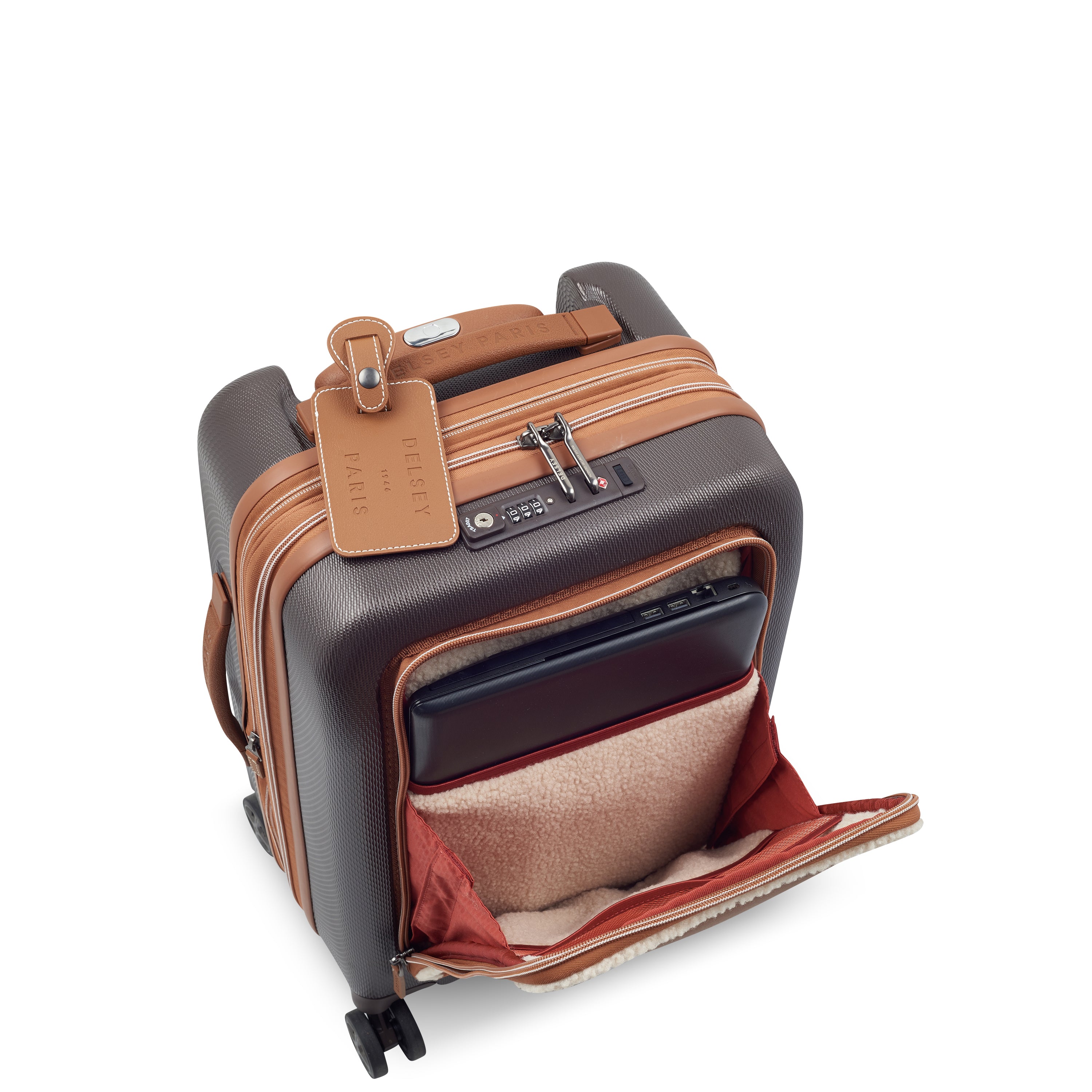 DELSEY Chatelet Air 2.0 Suitcase (55cm Front Pocket with Fur)
